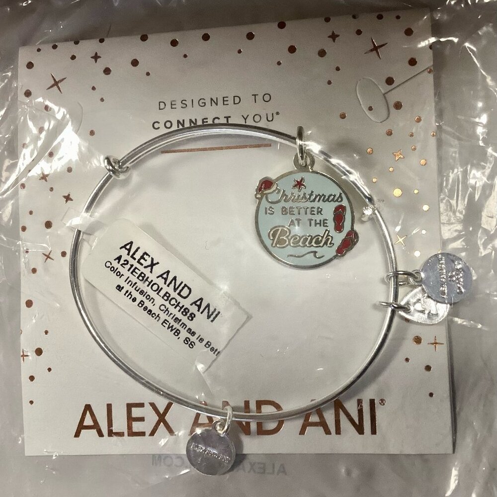 ALEX AND ANI • Christmas is Better At the Beach • Charm Bangle EWB, SS